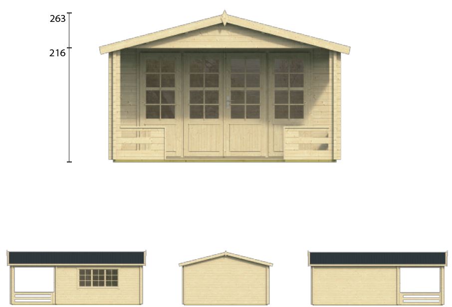 Chalet de jardin en bois habitable IPSWICH